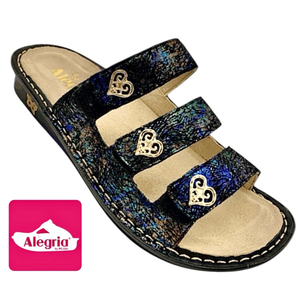 - Alegria Audrey Dynomite Iridescent Slides SZ 40! EUC!